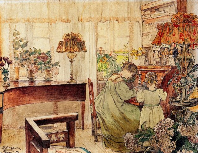 1898 - Marie og Vibeke Krøyer ved chatollet i hjemmet ved Skagen Plantage