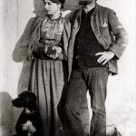 Marie og P.S. Krøyer med deres hund Rap – 1892