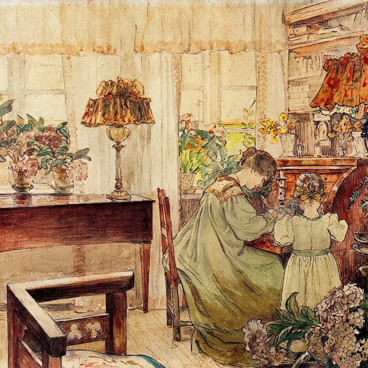 1898 - Marie og Vibeke Krøyer ved chatollet i hjemmet ved Skagen Plantage