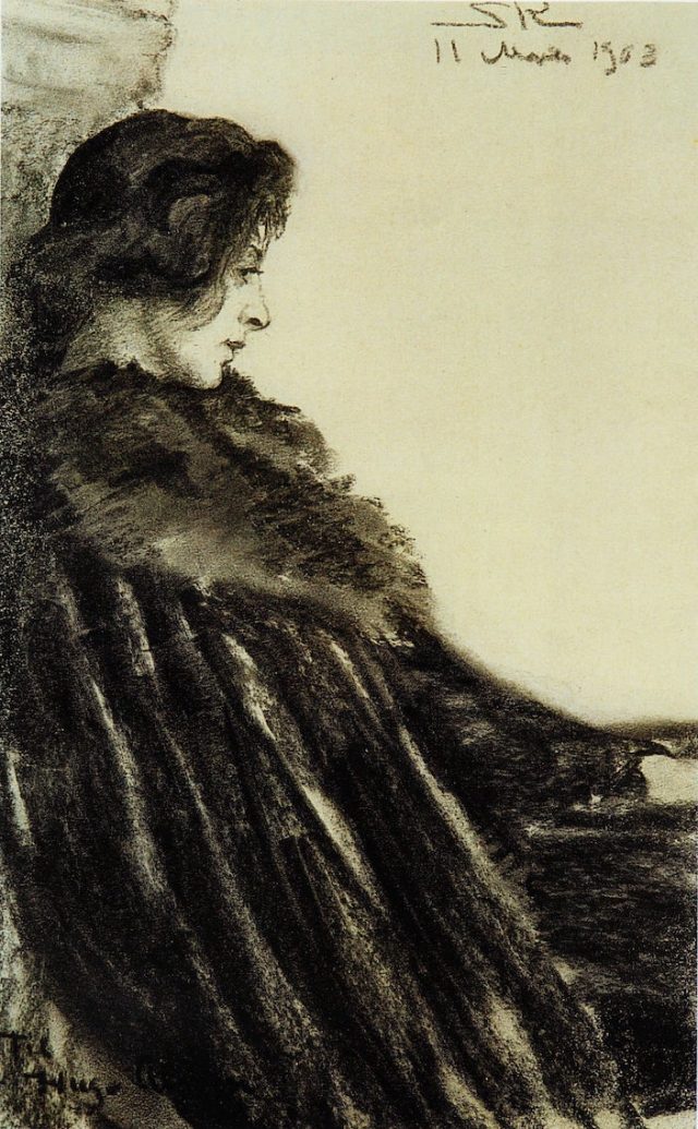 1903 - Marie Krøyer - Kultegning af PS Krøyer